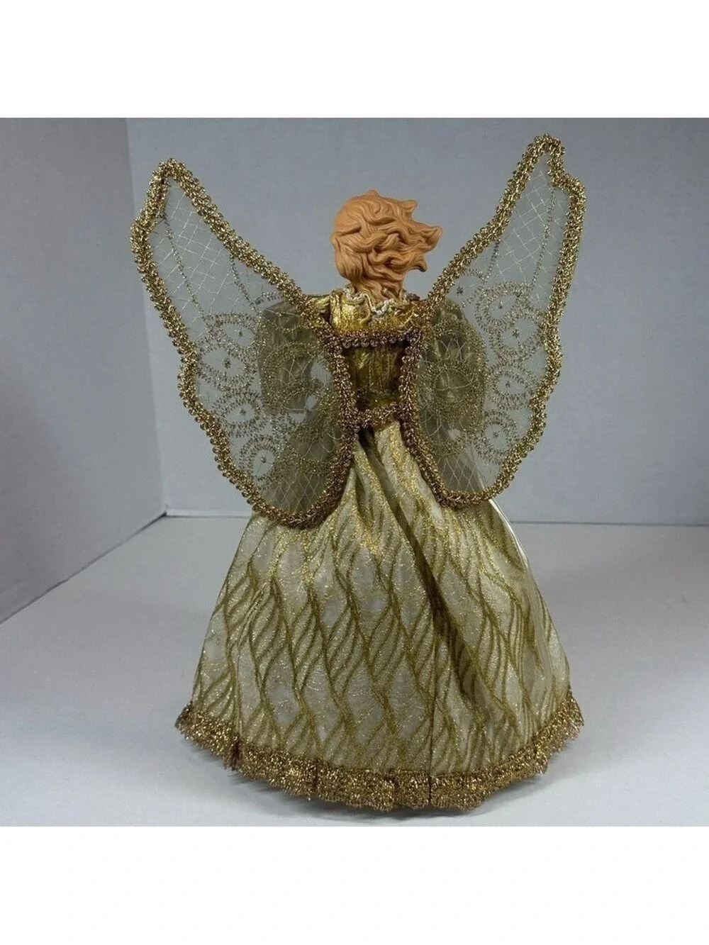 Vintage Victorian Golden Angel Tree Topper Christmas Tree Topper